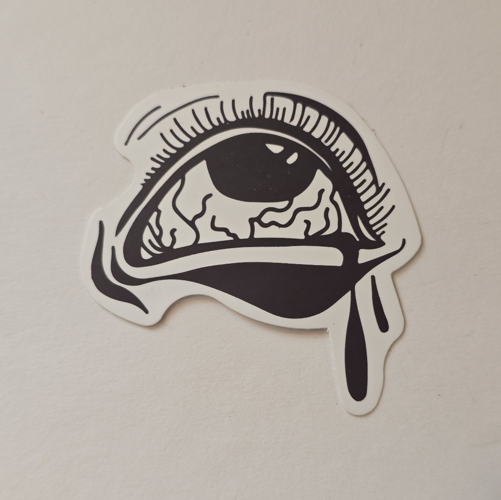 10/$10 Black and White Creepy Eye Sticker